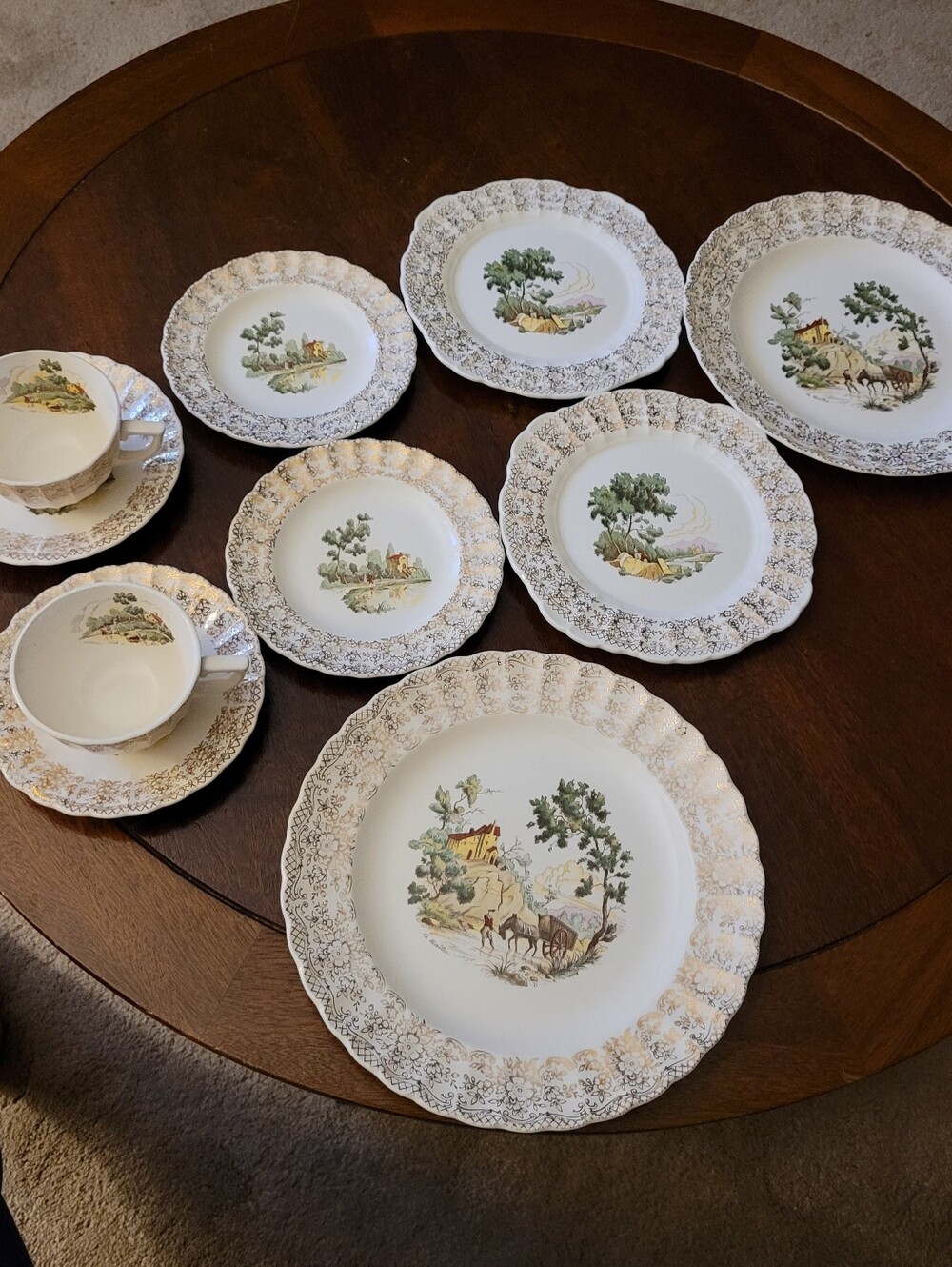 Sebring Pottery Co.American Limoges Chateau France - 10 Pcs.